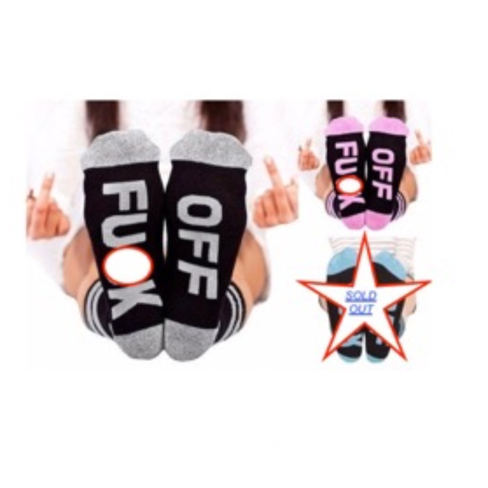 Funny rude socks - Fu*k Off